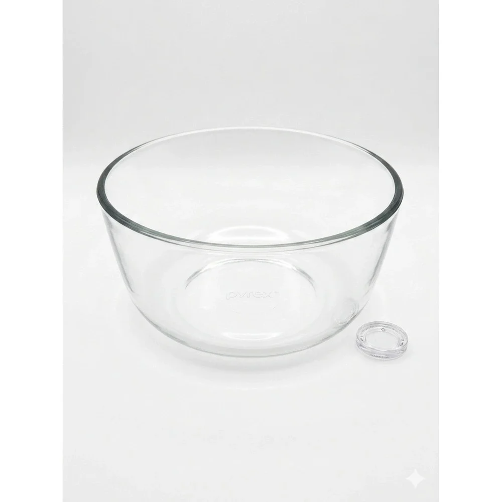 Pyrex 7201A Clear‎ Glass Storage Bowls 4 Cup 1 Quart Round Replacement Set of 2